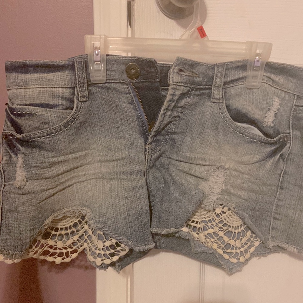 Trendy juniors Jean shorts.